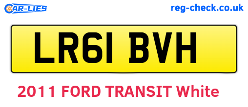 LR61BVH are the vehicle registration plates.