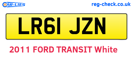 LR61JZN are the vehicle registration plates.
