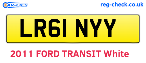 LR61NYY are the vehicle registration plates.
