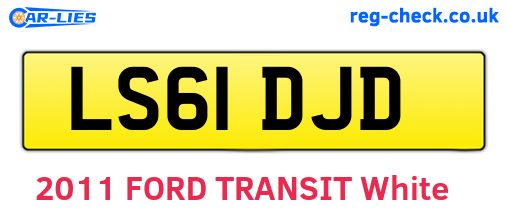 LS61DJD are the vehicle registration plates.