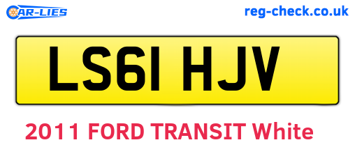LS61HJV are the vehicle registration plates.
