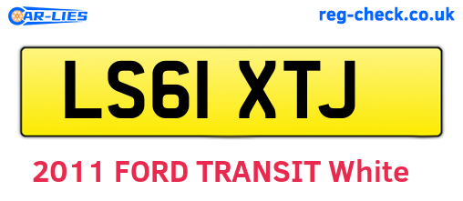 LS61XTJ are the vehicle registration plates.