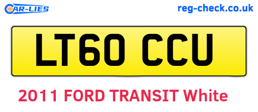 LT60CCU are the vehicle registration plates.