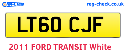 LT60CJF are the vehicle registration plates.