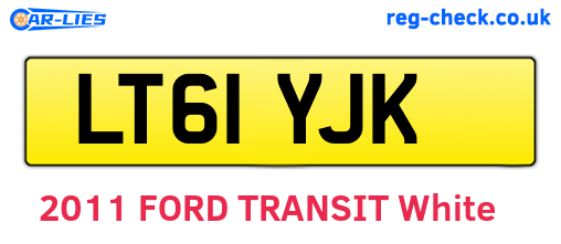 LT61YJK are the vehicle registration plates.