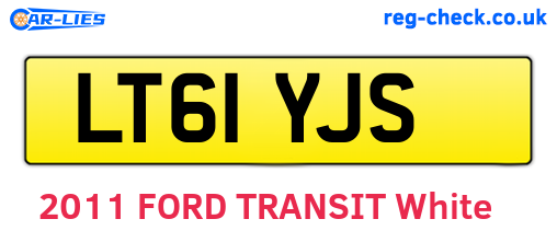 LT61YJS are the vehicle registration plates.