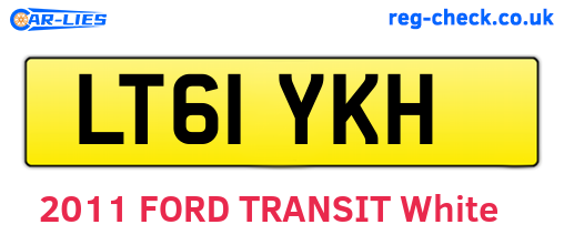 LT61YKH are the vehicle registration plates.