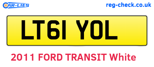 LT61YOL are the vehicle registration plates.