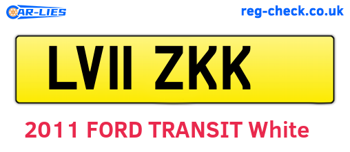 LV11ZKK are the vehicle registration plates.