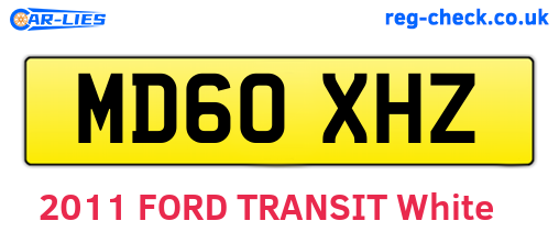 MD60XHZ are the vehicle registration plates.