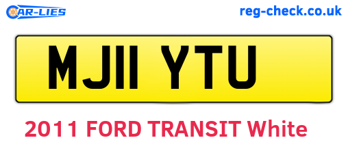 MJ11YTU are the vehicle registration plates.
