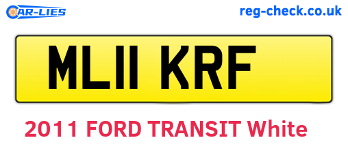 ML11KRF are the vehicle registration plates.
