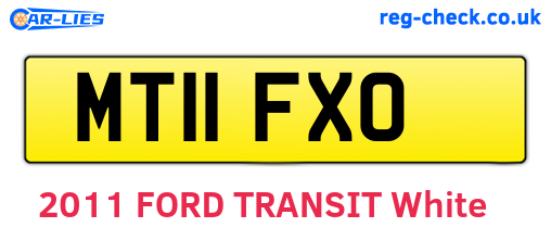MT11FXO are the vehicle registration plates.
