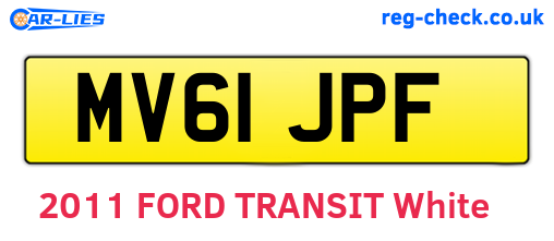 MV61JPF are the vehicle registration plates.