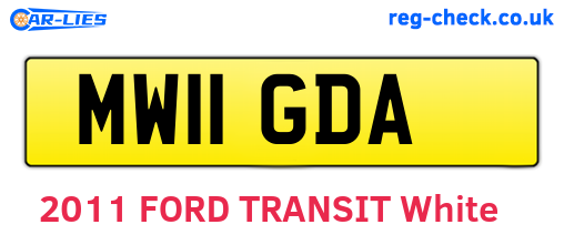 MW11GDA are the vehicle registration plates.