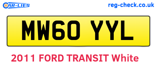 MW60YYL are the vehicle registration plates.