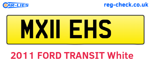 MX11EHS are the vehicle registration plates.