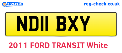 ND11BXY are the vehicle registration plates.