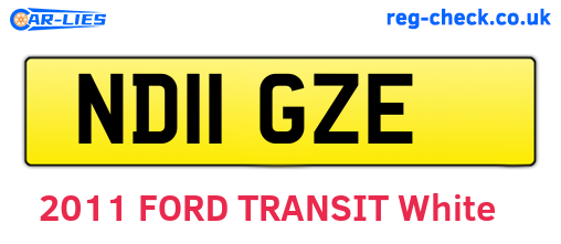 ND11GZE are the vehicle registration plates.