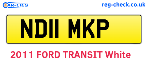 ND11MKP are the vehicle registration plates.