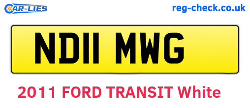 ND11MWG are the vehicle registration plates.