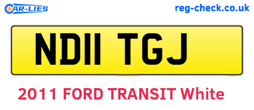 ND11TGJ are the vehicle registration plates.