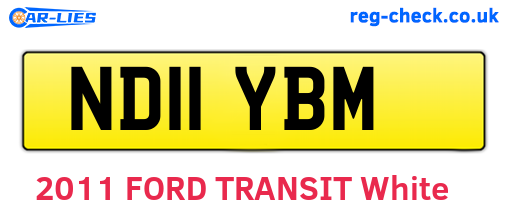 ND11YBM are the vehicle registration plates.
