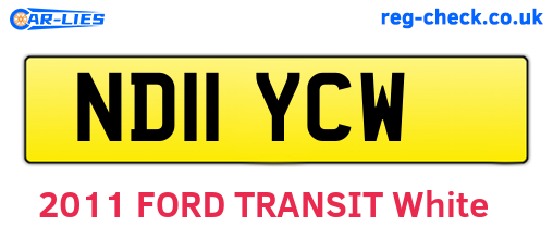 ND11YCW are the vehicle registration plates.