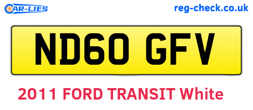 ND60GFV are the vehicle registration plates.