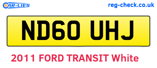ND60UHJ are the vehicle registration plates.
