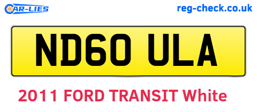 ND60ULA are the vehicle registration plates.