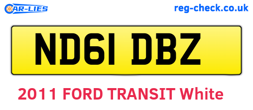 ND61DBZ are the vehicle registration plates.