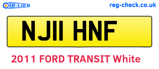 NJ11HNF are the vehicle registration plates.