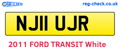 NJ11UJR are the vehicle registration plates.