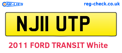 NJ11UTP are the vehicle registration plates.