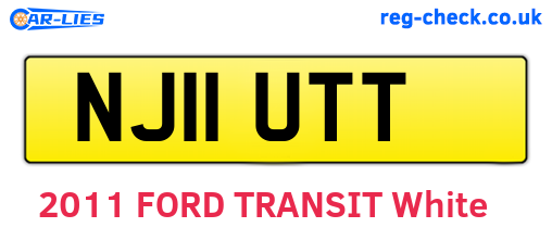 NJ11UTT are the vehicle registration plates.