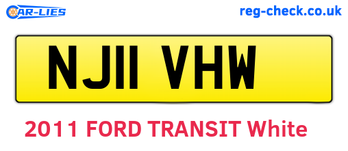 NJ11VHW are the vehicle registration plates.
