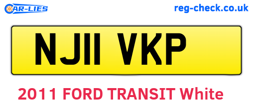 NJ11VKP are the vehicle registration plates.