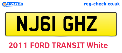 NJ61GHZ are the vehicle registration plates.