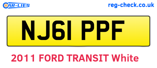 NJ61PPF are the vehicle registration plates.
