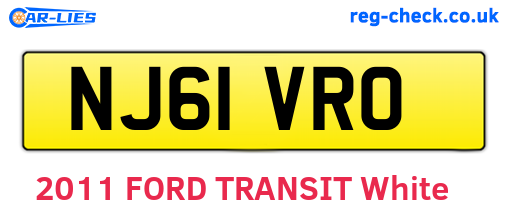 NJ61VRO are the vehicle registration plates.