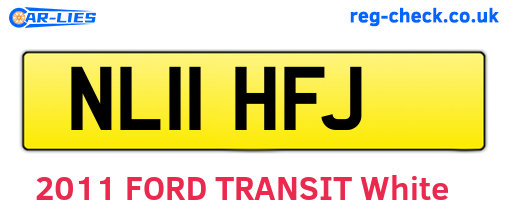 NL11HFJ are the vehicle registration plates.