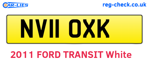 NV11OXK are the vehicle registration plates.