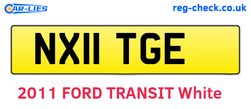 NX11TGE are the vehicle registration plates.
