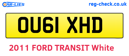 OU61XHD are the vehicle registration plates.
