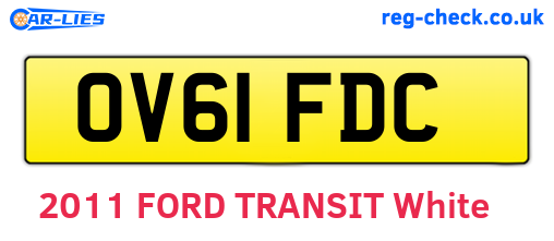 OV61FDC are the vehicle registration plates.
