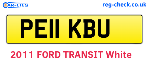 PE11KBU are the vehicle registration plates.