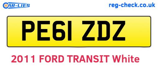 PE61ZDZ are the vehicle registration plates.