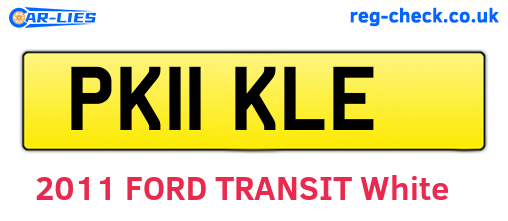 PK11KLE are the vehicle registration plates.