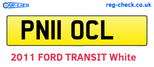 PN11OCL are the vehicle registration plates.
